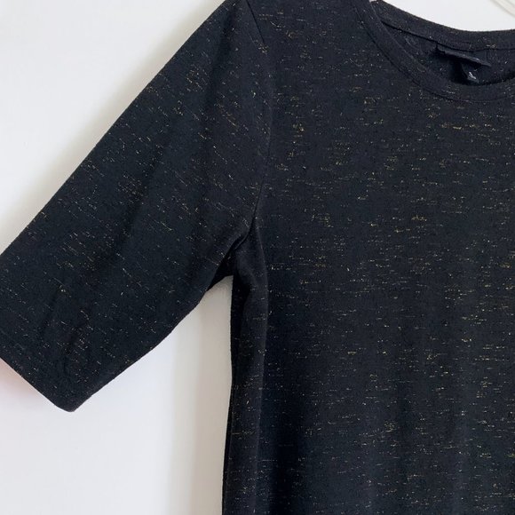 Who What Wear Black t-shirt with gold flecks - Picture 1 of 6